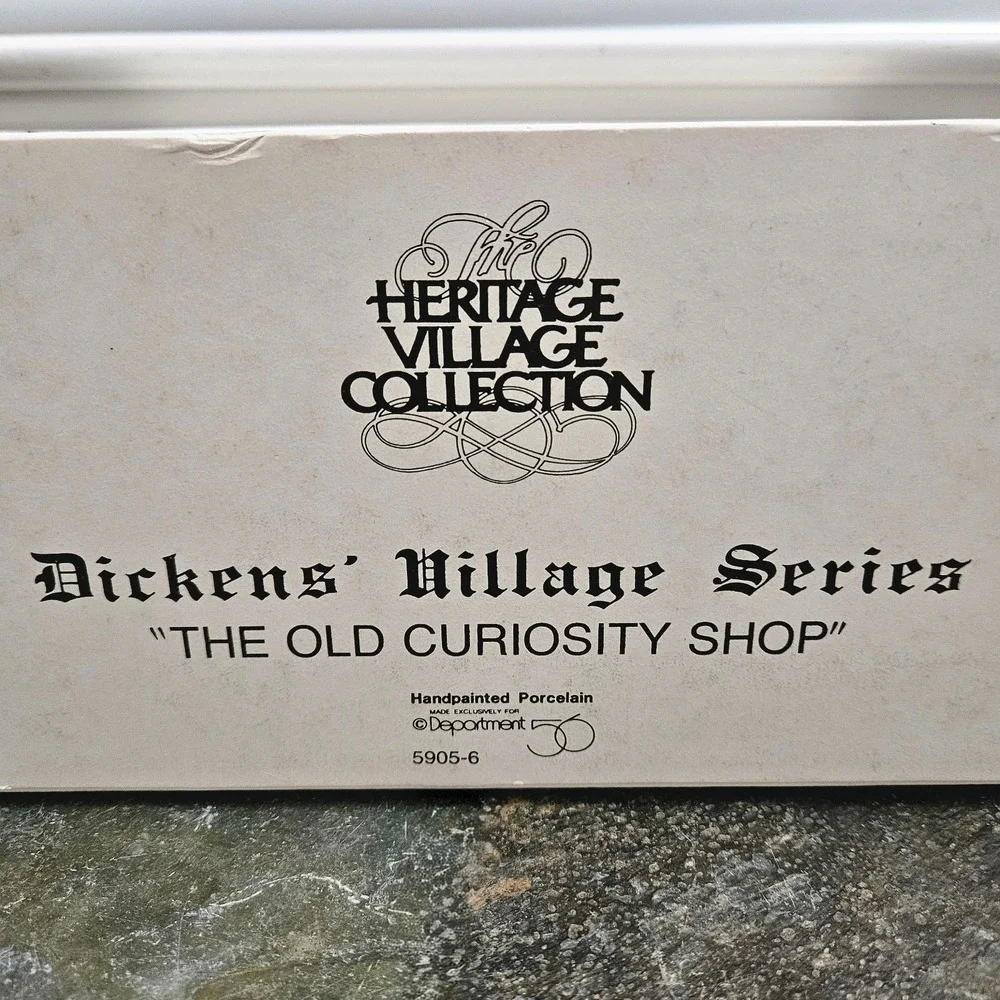 Dept 56 Dickens Village Old Curiosity Shop Retired w/ Box Insert Cord Bulb